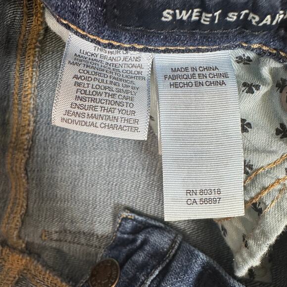 Lucky Brand Sweet Straight Ankle Jeans WMNS SZ 2/26 Blue Low Rise Streetwear Y3K - Picture 7 of 12